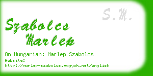 szabolcs marlep business card